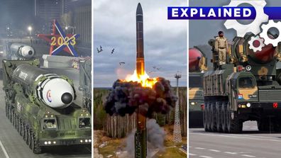North Korean, Russian, and Pakistani atomic  missiles.