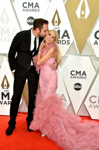 Kristin Chenoweth and Josh Bryant attend the 53rd annual CMA Awards at the Music City Center on November 13, 2019.