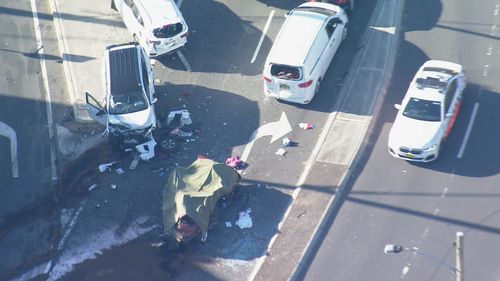 Eastwood crash on Blaxland road in Sydney.