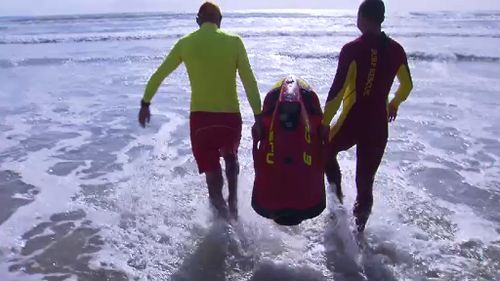 Queensland lifesavers are trialling the SeaBob water scooters. (9NEWS)