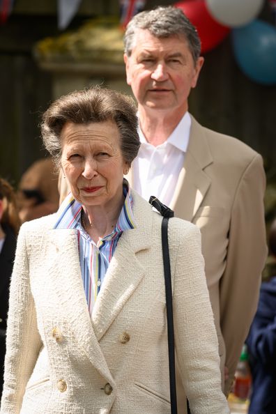 timothy laurence princess anne injured at home on crutches