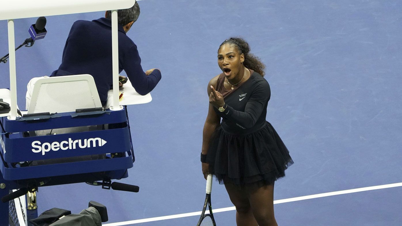 Serena Williams during her US Open meltdown