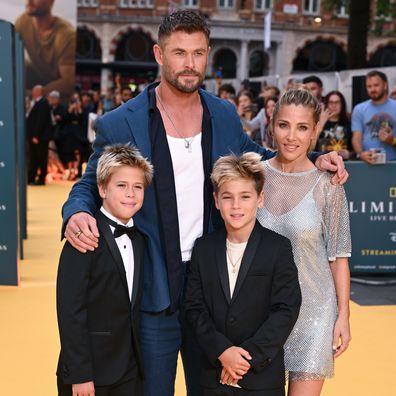 Chris Hemsworth and Elsa Pataky with Tristan Hemsworth (L) and Sasha Hemsworth