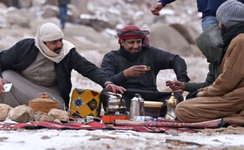 Saudi desert snow