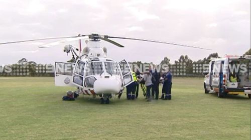 The 17-year-old was airlift to hospital in a critical condition. (9NEWS)
