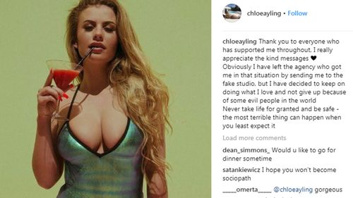 The first Instagram post Chloe Ayling made after her alleged abduction. (Instagram)