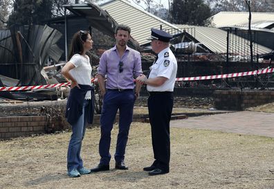 Princess Mary Crown Prince Frederik visit bushfires victims in Winmalee, in the NSW Blue Mountains, in 2013