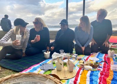 Sami Lukis on a picnic in Sydney