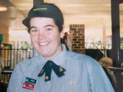 Heidi Crouch in her early years working at Macca's Maitland.