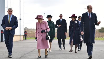 Britain's Queen Elizabeth II visits the Defence Science and Technology Laboratory (DSTL) at Porton Down, England