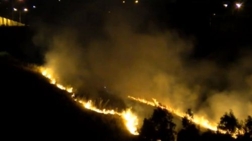 The blaze at Gowanbrae, north-west of Melbourne. (9NEWS)