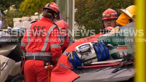 Police have said a man who caused a head-on collision in Geelong West this morning is “extremely lucky” to be alive.