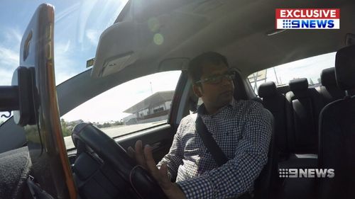 Mr Ghosh is urging other Uber drivers to get cameras in their cars to protect themselves. (9NEWS)