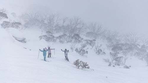 A snowstorm has delivered 48cm of fresh snow to Thredbo Resort