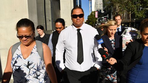 Tamate Heke leaves court after the jury was discharged. (AAP)