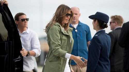 The First Lady made a surprise visit to Texas. Picture: AAP