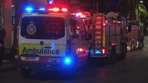 A large area outside a Queensland hotel remains cordoned off due to fears of falling rubble after a fire broke out this morning.