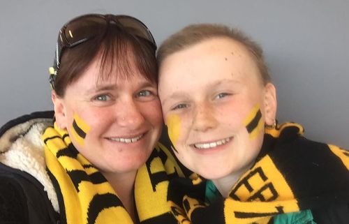Briarna's mum took her on a trip to Melbourne last year to watch the AFL Grand Final at the MCG.