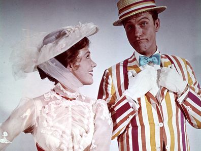 Julie Andrews and Dick Van Dyke as Mary Poppins and Bert in the original Disney film.