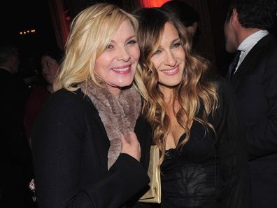 Kim Cattrall and Sarah Jessica Parker attend the "Did You Hear About the Morgans?" New York premiere after party at  on December 14, 2009 in New York City. 
