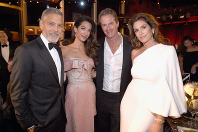 George Clooney, Amal Clooney, Rande Gerber and Cindy Crawford during the American Film Institute's 46th Life Achievement Award Gala Tribute to George Clooney in 2018.