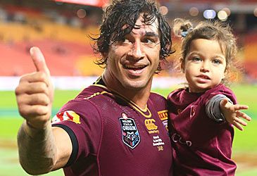 How many consecutive Origins did Johnathan Thurston play between 2005 and 2016?