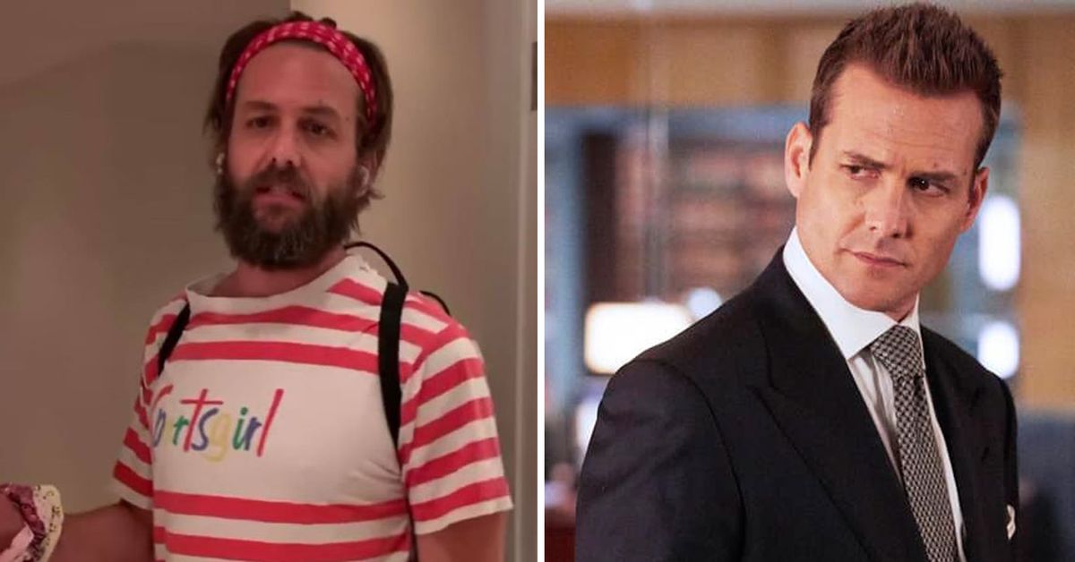 Suits Star Gabriel Macht Wears Aussie Wife Jacinda Barrett S Sportsgirl Top In Parody Video 9celebrity
