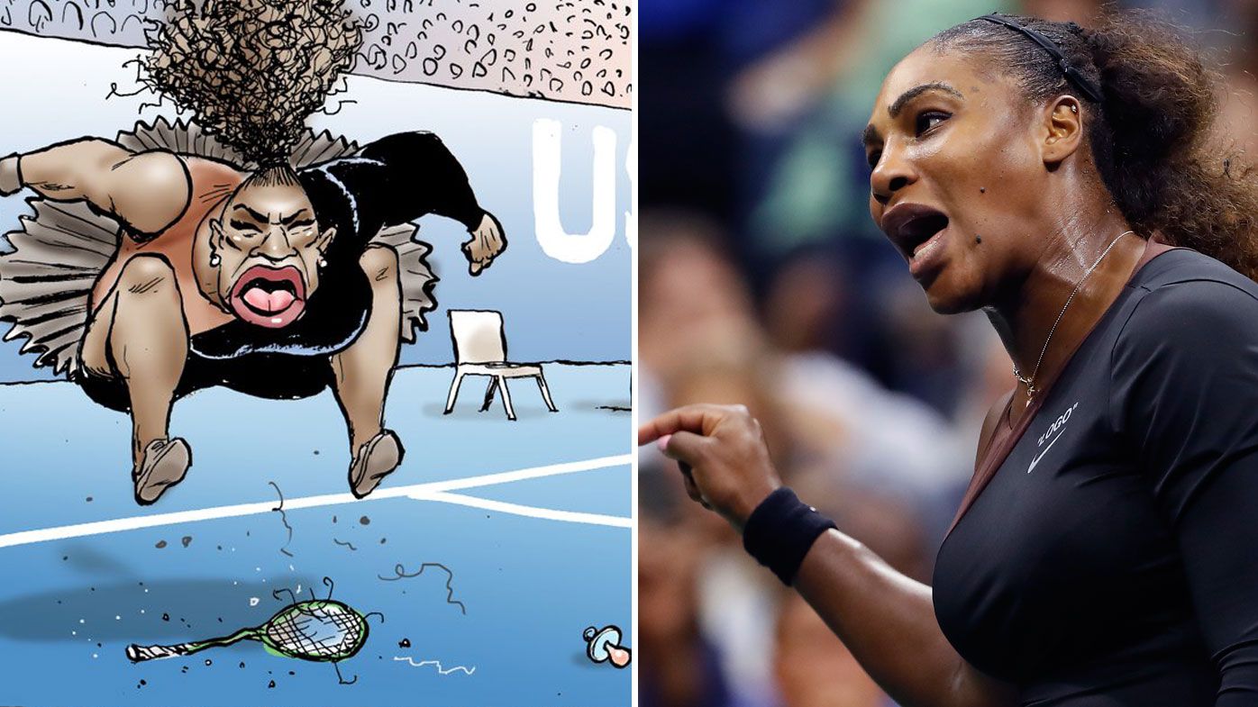 Australian newspaper's cartoon of Serena Williams slammed as 'racist and sexist caricature'