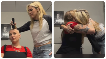 Miley Cyrus shaves fan's head after their cancer diagnosis