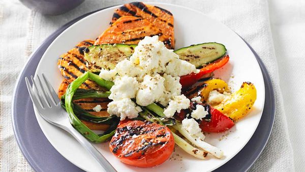 Chargrilled vegetables with ricotta and fennel salt by Weight Watchers