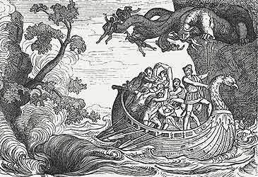 Which creature lived opposite the Scylla in Greek mythology?