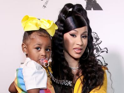 Cardi B and daughter Kulture attend the Teyana Taylor The Album Listening Party on June 17, 2020 in Beverly Hills, California