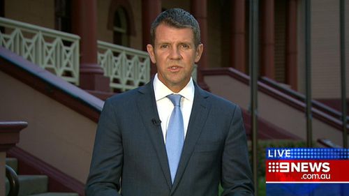 Mr Baird outside Parliament on the eve of the election. (9NEWS)