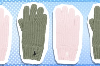 9PR: Polo Ralph Lauren Pony Wool Gloves, Pink and Green