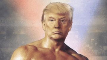 Donald Trump as Rocky.
