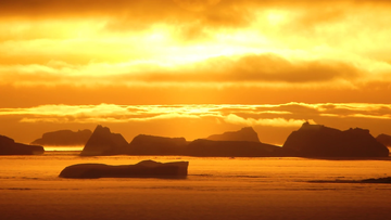 Antarctic sunset