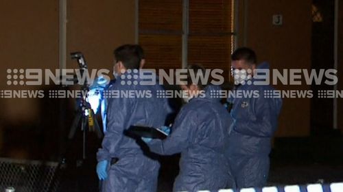 Detectives at the scene on the weekend. Picture: 9NEWS