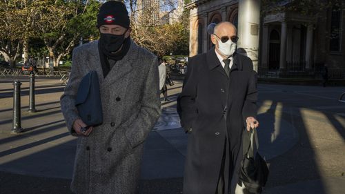 Chris Dawson (right) arriving at the Supreme Court Wednesday June 8.