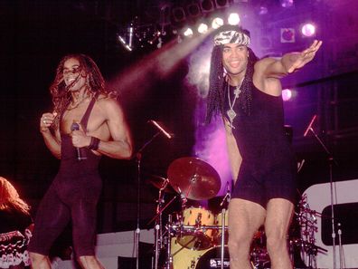 Pop duo Milli Vanilli, with Fab Morvan and Rob Pilatus