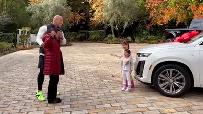 Dwayne Johnson surprises mum with new car for Christmas.