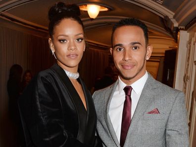 Lewis Hamilton and Rihanna attend the British Fashion Awards at the London Coliseum on December 1, 2014 in London, England.
