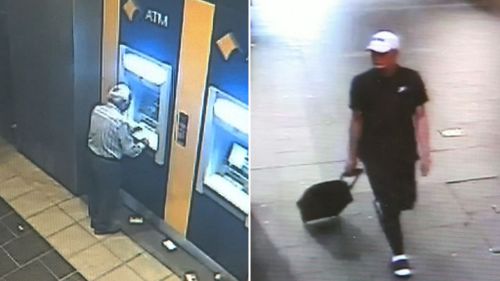 Police have released CCTV footage of his alleged attacker walking through nearby streets and pulling a small suitcase behind him. 