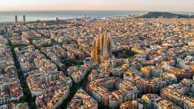Le motif Grille de Barcelone prend vraiment vie lorsqu'il est vu d'en haut.