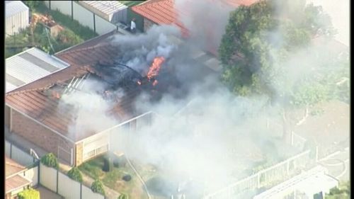 Firefighters were called to the blaze at about 5pm this afternoon. (9NEWS)