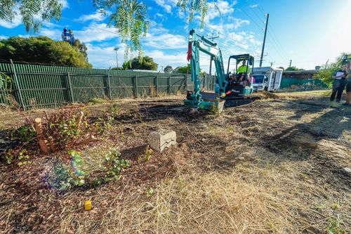 A digger is seen at the site of a factory in Plympton, Adelaide, Friday, February 2, 2018. (AAP)