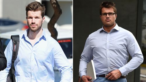 Gable Tostee in September 2015 (left) and during his trial in October 2016. Tostee was acquitted of murdering NZ tourist Warriena Wright after she fell to her death from the balcony of his Surfers Paradise apartment. (AAP)