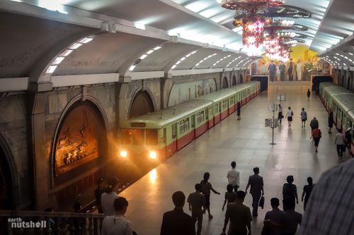 Inside North Korea's remarkable Pyongyang Metro stations