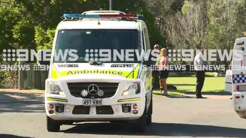 An ambulance leaves the street. (9NEWS)