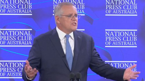 Prime Minister Scott Morrison speaks at National Press Club 