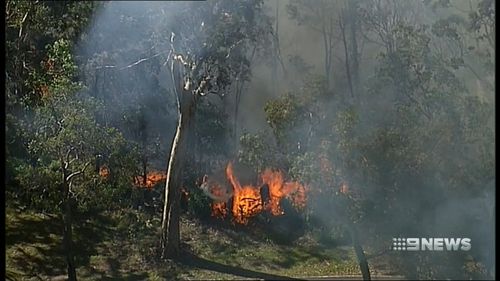 Fires have burned through parts of south-east Queensland, threatening homes.
